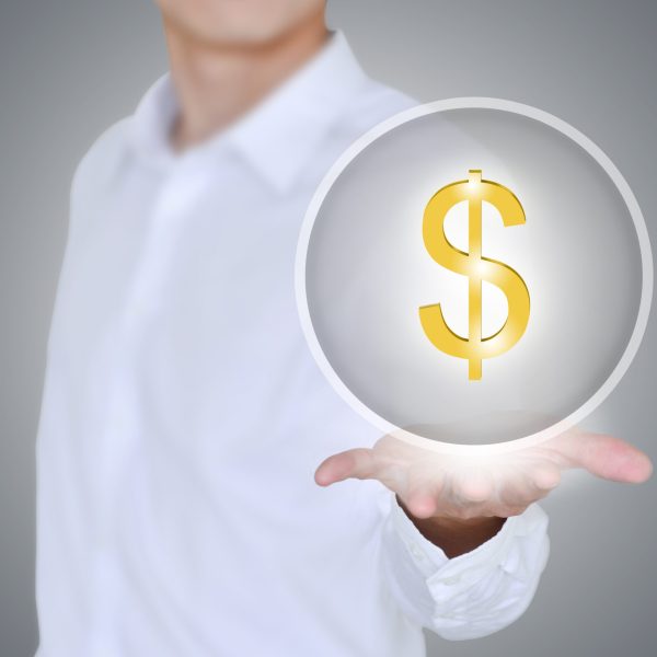 closeup-businessman-holding-floating-symbol-money